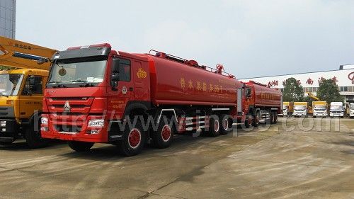 重汽豪沃前四后八35方消防灑水車